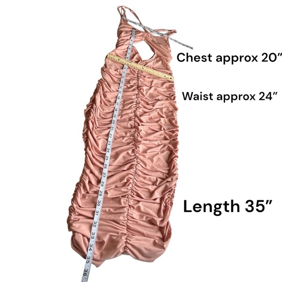 NWT Michael Costello x REVOLVE Kara Midi Dress in Light Mauve - Picture 8 of 10